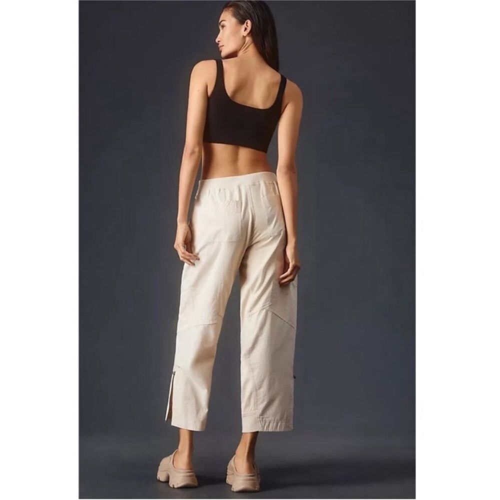 DAILY PRACTICE x ANTHROPOLOGIE straight-leg ankle pants wide leg cream size m - Picture 5 of 7